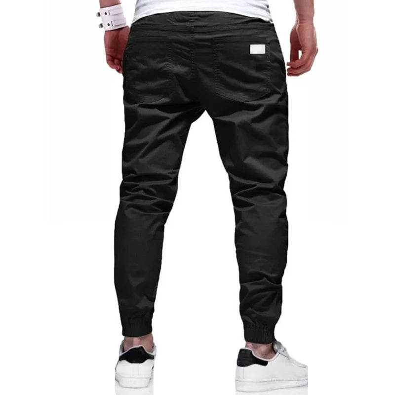 2025 New Cargo Pants Men's Loose Straight sports Clothing Solid color sweatpants Versatile Joggers Woven Casual Male Trousers