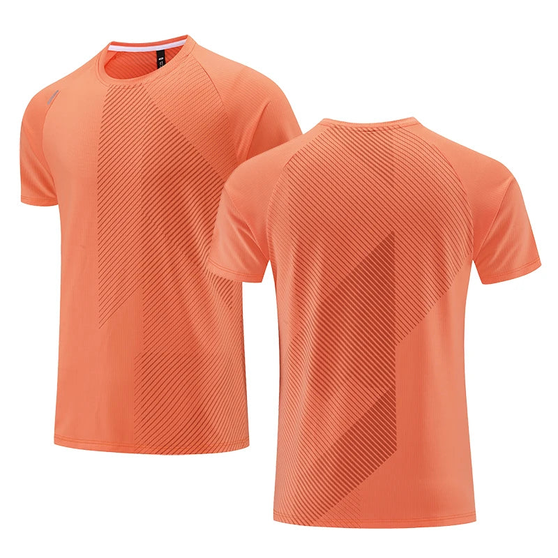 Quick Dry Men Running T-shirt Fitness Sports Top Gym Training Shirt Breathable Jogging Casual Sportswear