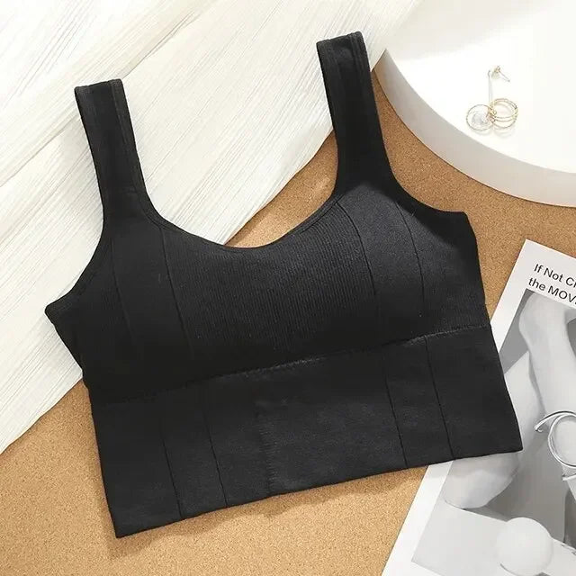 Soutien-gorge de sport respirant, haut de fitness anti-transpiration, soutien-gorge de yoga sans couture, haut court antichoc, soutien-gorge de sport push-up, haut d'entraînement de gym