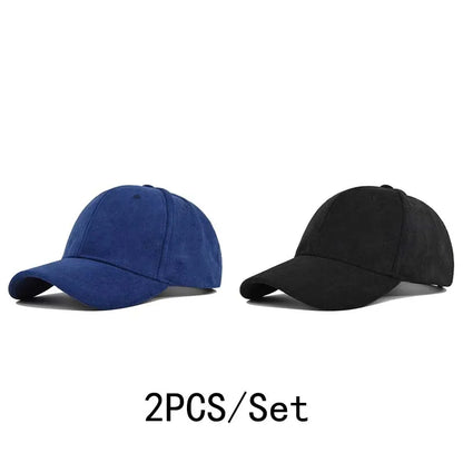 Head Suede Baseball Caps For Men Women Autumn Winter Solid Retro Snapback Hip Hop Hat Unisex Street Adjustable Sun Visor Caps