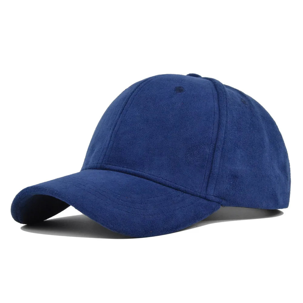 Head Suede Baseball Caps For Men Women Autumn Winter Solid Retro Snapback Hip Hop Hat Unisex Street Adjustable Sun Visor Caps