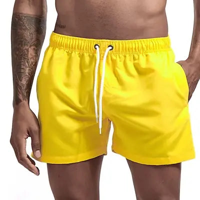 Maillot de bain Short de bain pour homme Séchage rapide Short de bain Maillot de bain Respirant Cordon de serrage avec poches pour le surf Plage Été