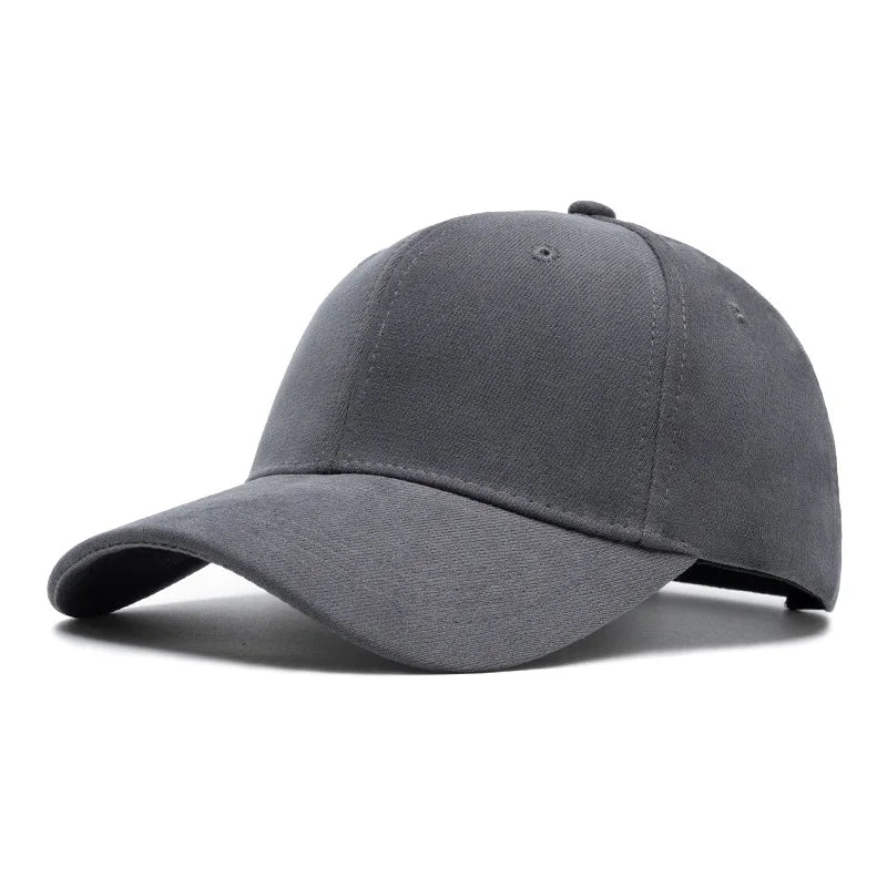 Head Suede Baseball Caps For Men Women Autumn Winter Solid Retro Snapback Hip Hop Hat Unisex Street Adjustable Sun Visor Caps