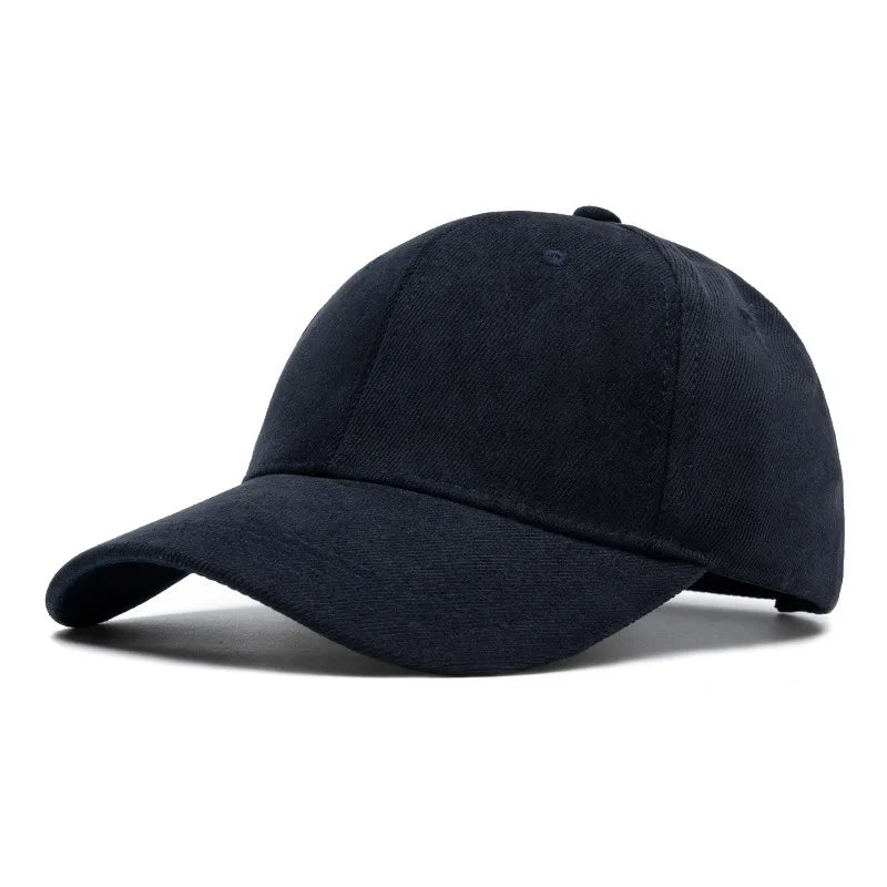 Head Suede Baseball Caps For Men Women Autumn Winter Solid Retro Snapback Hip Hop Hat Unisex Street Adjustable Sun Visor Caps