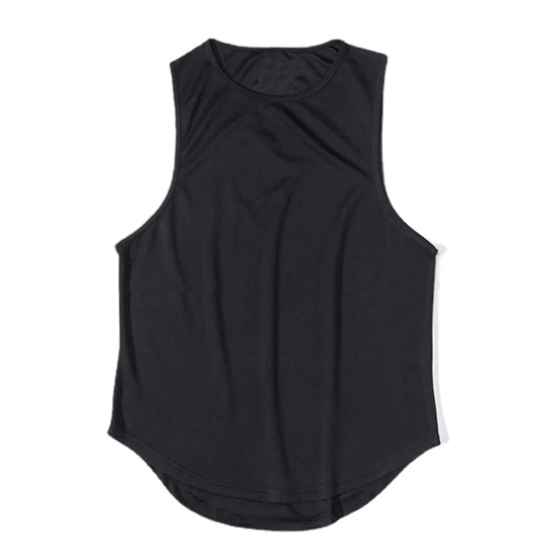 Summer Gym Tank Top Men Mesh Clothing Quick Dry Bodybuilding Sleeveless T Shirt Fitness Singlets Basketball Sports Muscle Vest