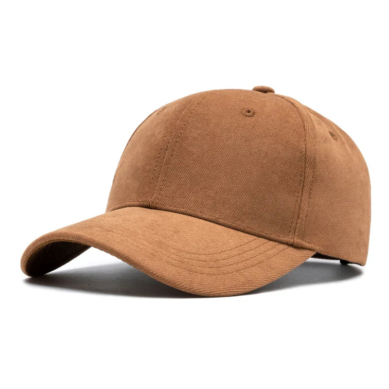 Casquettes de baseball en daim à la mode pour hommes et femmes, automne hiver, solide, rétro, snapback, hip-hop, unisexe, rue, réglable, pare-soleil