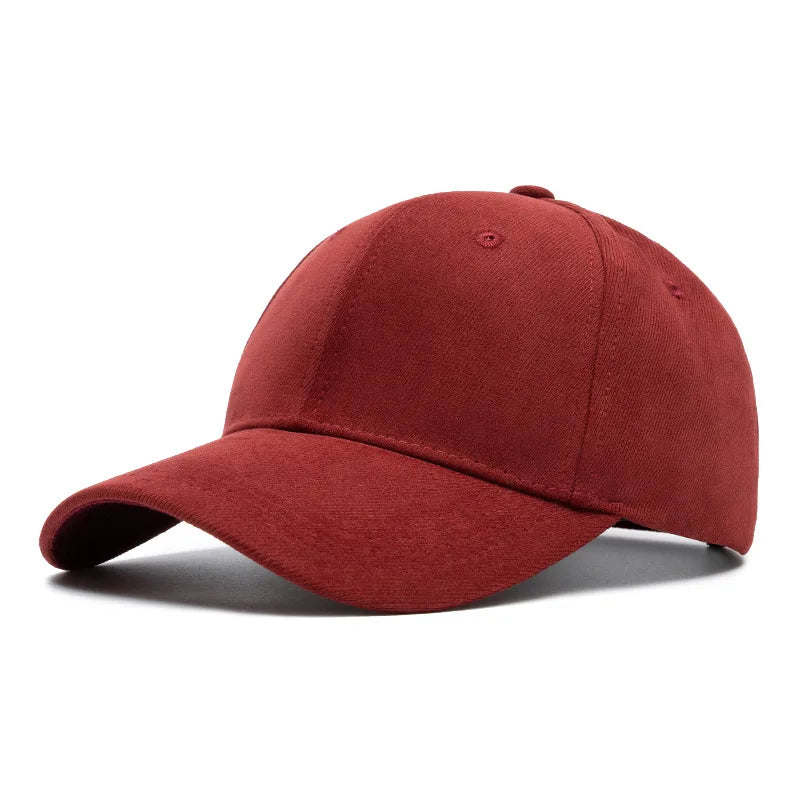 Casquettes de baseball en daim à la mode pour hommes et femmes, automne hiver, solide, rétro, snapback, hip-hop, unisexe, rue, réglable, pare-soleil