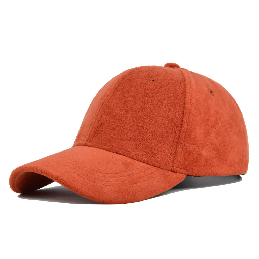 Head Suede Baseball Caps For Men Women Autumn Winter Solid Retro Snapback Hip Hop Hat Unisex Street Adjustable Sun Visor Caps