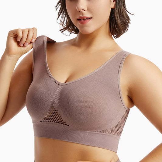 Soutien-gorge de sport à dos magnifique, résistant aux chocs, pour la course à pied, le fitness, anti-affaissement, collection supérieure, soutien doux, gilet de yoga haute résistance pour femme