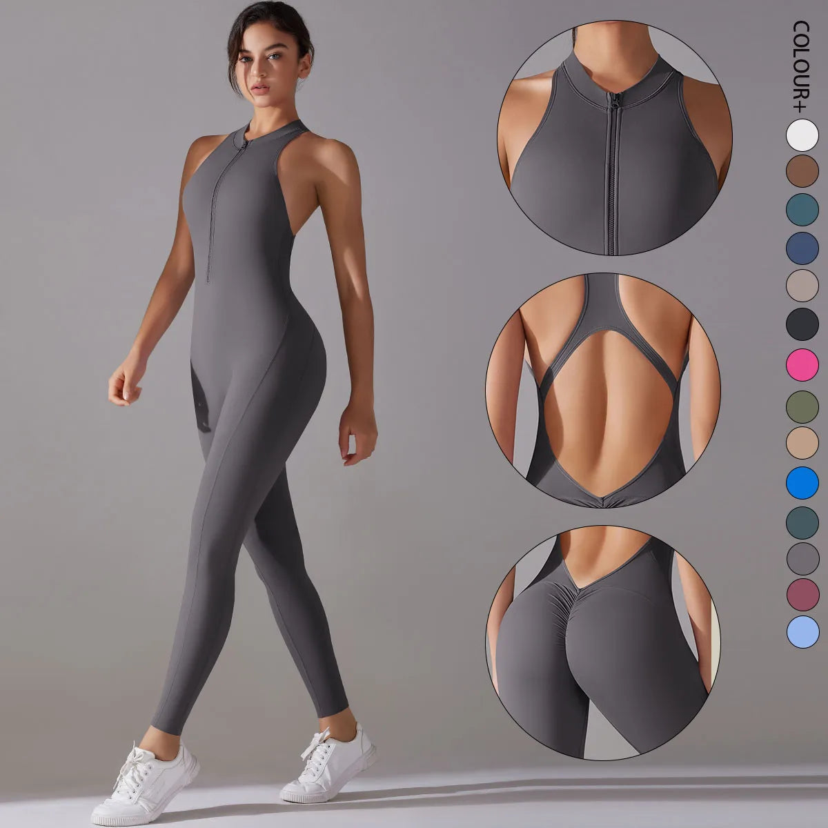 Combinaison de sport pour femmes, contrôle du ventre, levage des fesses, shapewear, fitness, yoga, gym, push-up, vêtements d'entraînement